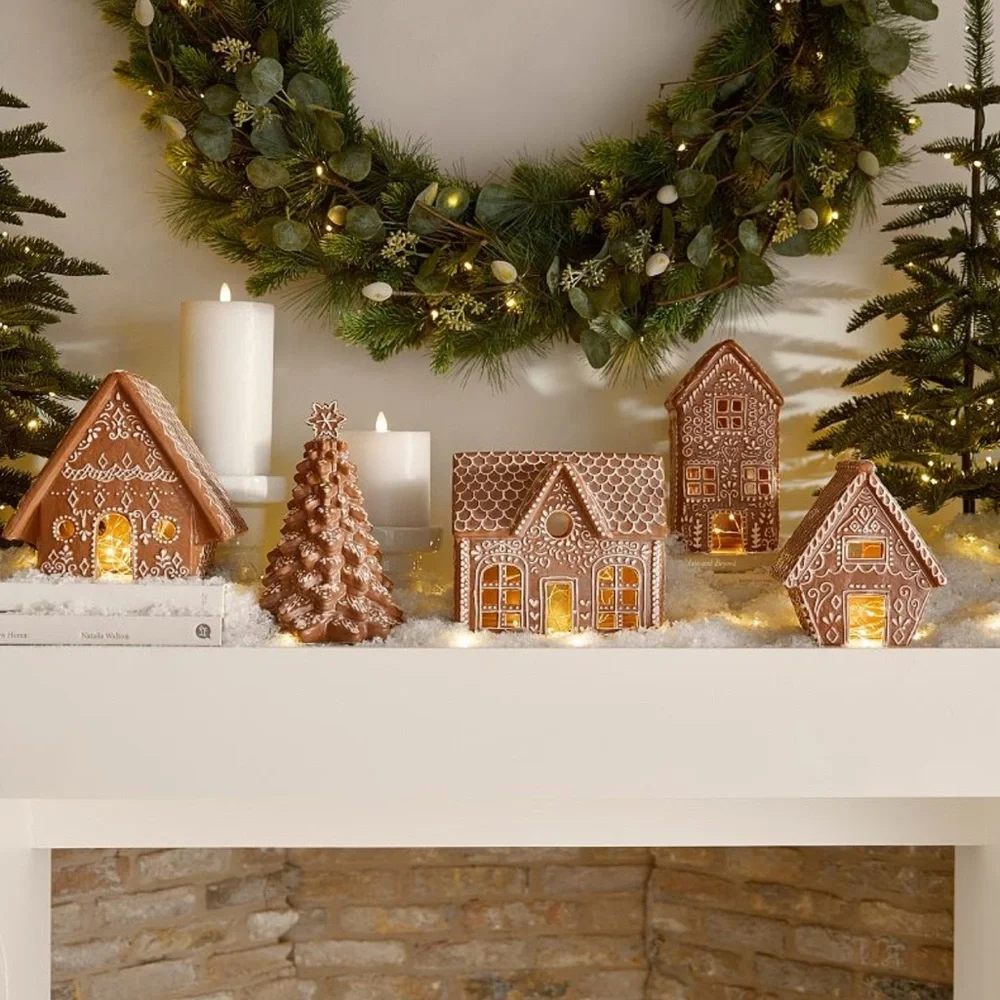 Pottery Barn Gingerbread House Handcrafted Stoneware New With Tag